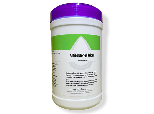 Antibakteriell Wipes 80stk - Overflate 80 wipes - Bambus - 80% - 13x17cm